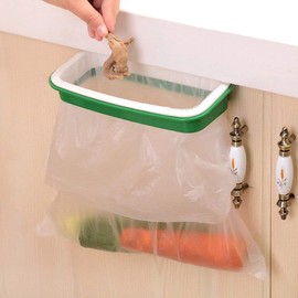 Lunies Over the Cabinet Plastic Trash Bag Holder for Kitchen, Under Sink Trash Can, Grocery Bag Holder for RV,Bathroom, Dorm Room, Office 8.6"x 4.9"