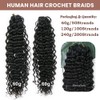 Ssawhair Curly Crochet Human Hair Knotless Pre-Separated Water Wave Human