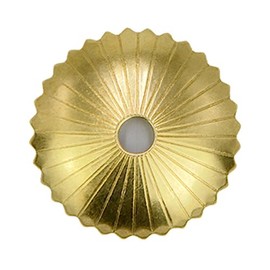 Tiazza Pack of 10 Radial Brass Back Plate Washers Classic Furniture Decoration Seal Hardware Accessories (Brass)