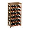VASMIA Wine Rack Freestanding Floor, 6-Tier Display Wine Storage Shelves