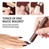 XEAOHESY 2 Pieces Cat Eye Magnet for Nails 3-in-1 Nail