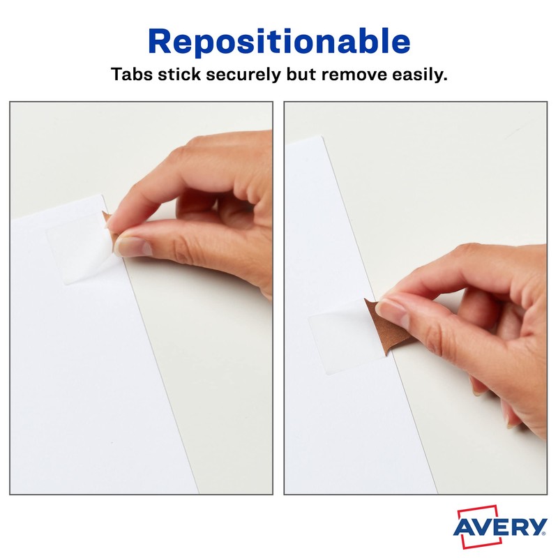 Avery Mini Ultra Tabs, 1" x 1.5", 2-Side Writable, Assorted
