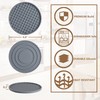 Coga Silicone Coasters Set of 8 - Square, Grey, Heat