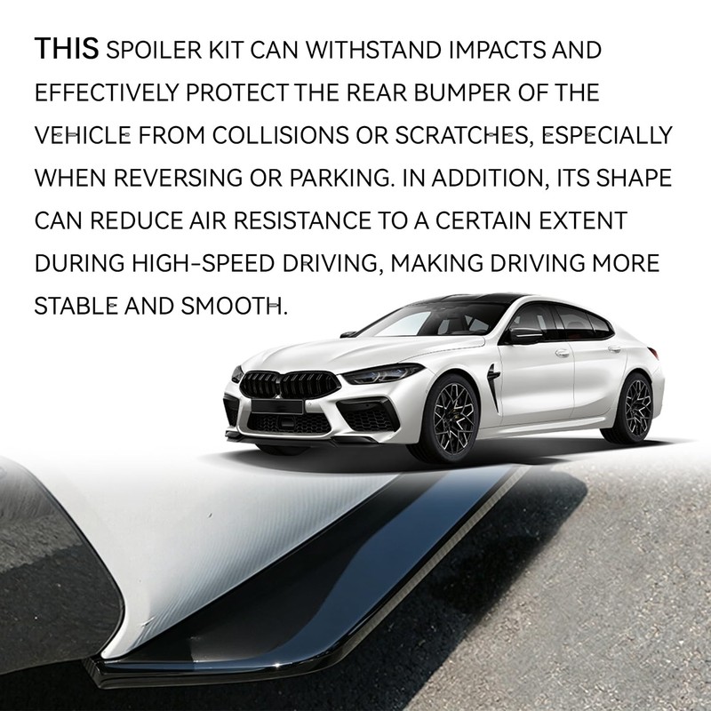 CCOQ 2PCS Car Rear Bumper Diffuser Kit, Anti-Collision Shark Fin