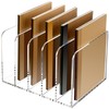 SANRUI Acrylic File Organizer, Clear Magazine File Holder Desk Organizer