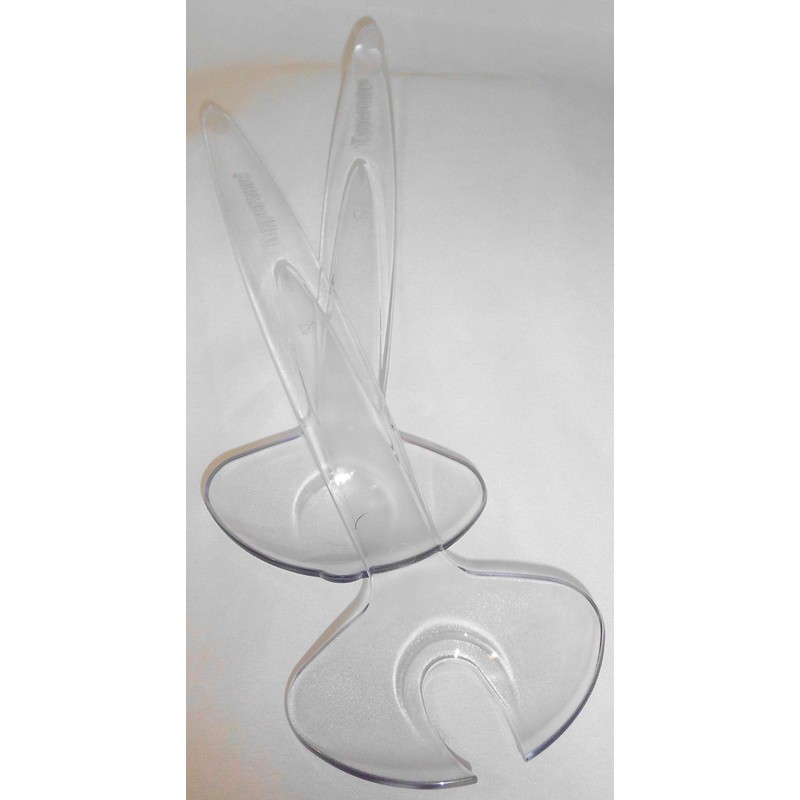 1a TUPPER Eleganzia C125 Salad Servers Set of 2 Clear