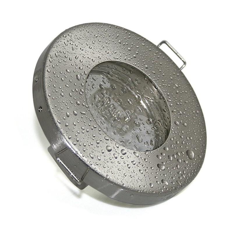 JungesLicht Set of 3 LED Recessed Spotlights IP65 Brushed Stainless