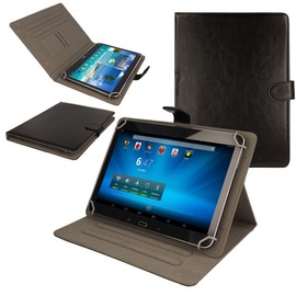 TECHGEAR [Stellar (10)] Universal Case fits TCL Tab 10 4G, TCL Tab 10L, TCL Tab 10s 5G, TCL 10 Tab Max & Blackview 10 Inch Tablets - Protective Case with Viewing Stand and Magnetic Clasp (Black)