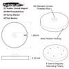 ULIBERMAGNET 10Pack Anti-Scratch Neodymium Magnet with Rubber Coated and M4