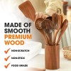 Kitchen 9 Piece Natural Teak Wooden Kitchen Utensil Set with