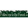 Follow Me Into The Forest - Bumper Sticker / Decal (11.5" X 3")