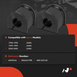 A-Premium 2 x Rear To Frame Sway Bar Bushing Kit, Compatible with Lexus LS400 1998 1999 2000