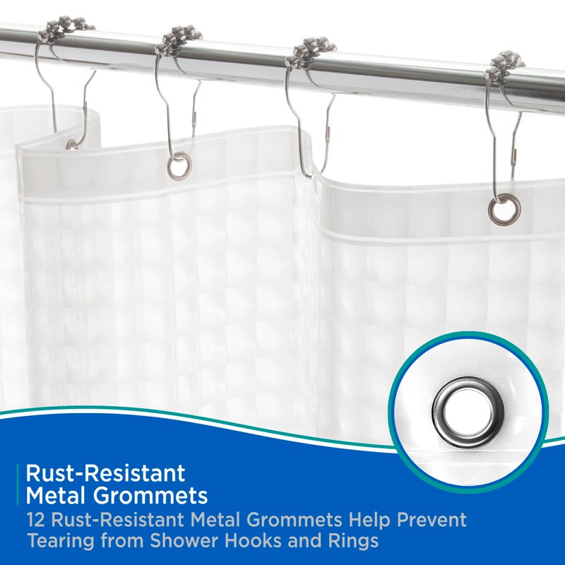 Kenney KN61151 Medium Weight 5 Gauge Embossed Waterproof PEVA Shower