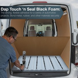 DAP Touch N Seal Black Spray Foam Sealant for RV, Pond, Waterfall & Landscape - UV Resistant, Class A Fire Rated, Waterproof, Polyurethane Adhesive with AWF PRO Gloves and Foam Gun (Pack of 3)