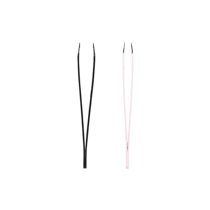 Pinzas de cejas de acero inoxidable Modern Rosa, 2 piezas