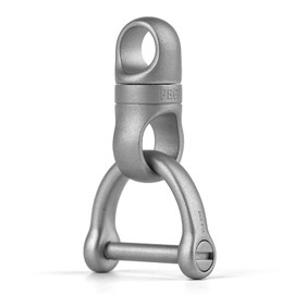 TISUR Titanium Key Ring, Car Key Chain, For Men, Smart Key, Metal, 360° Rotating Connector, (Titanium Connector (Matte) + Stainless Steel D-Ring/S)