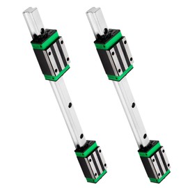 iMetrx HGR20 Linear Guide Rail Kit - 2 Pcs 400mm Rails + 4 Pcs HGH20CA Bearing Blocks High Precision, Anti-Rust for 3D Printers, CNC Routers, Lathes & DIY Automated Machines