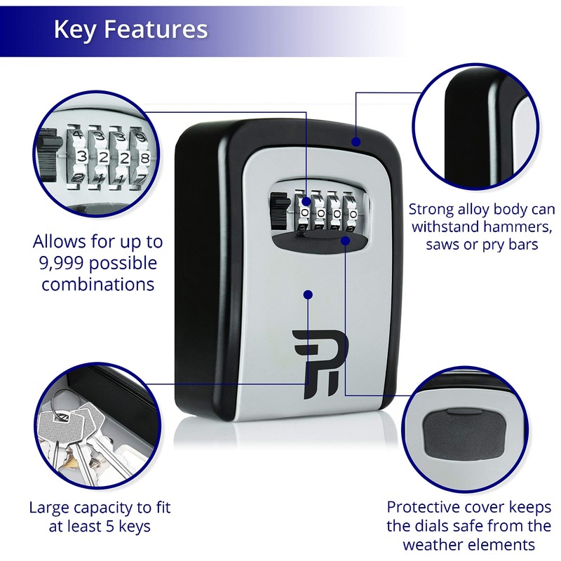 Key Lock Box for Outside - Realtor Lockbox for House