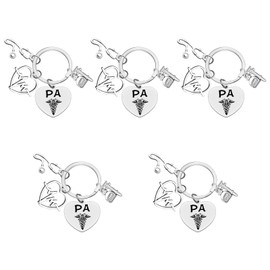 5 Pcs Physician Assistant Gifts PA Keychain Physician Assistant Graduation Gift Medical Student Gift Doctor Assistant Gift Physician Assistant Appreciation Gifts PA Week Christmas Birthday Gifts