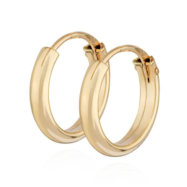 NKlaus Pair of Hoop Earrings 333 Yellow Gold 8 Carat