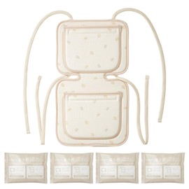 Ange Smile Hot and Cold Seat, Cold Insulation, 4 Gels, For Going out, Child Seat, Stroller Seat, Carrier, Baby (Tree Leaves)