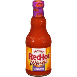 Frank's RedHot Garlic Buffalo Wings Sauce, 12 fl oz (Pack of 5)