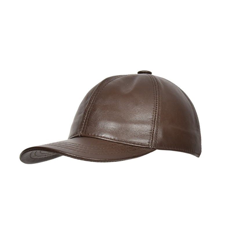 Real Leather Baseball Cap Adjustable Sports Casual Plain Summer Winter