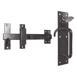 ZEROplus Medium Duty, Black Japanned Mild Steel, Suffolk Latch with Thumb Piece, for Garden Gates, Sheds, Z20/4S
