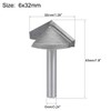 sourcing map 120 Degree V Groove Cutter 32mm Diameter with