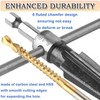 JONMON Tapered Reamer Set and Side Cutting Drill Bit, 3-13mm