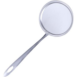 1Pc Stainless Steel Fat Skimmer Spoon, Fine Mesh Strainer Filter Spoon Food Strainer and Hot Pot Skimmer with Long Handle Cooking Kitchen Utensils (L,29.5cm)