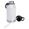 Hydragear Zenith Straw Stainless Steel Bottle with Carabiner, Compass, Signal