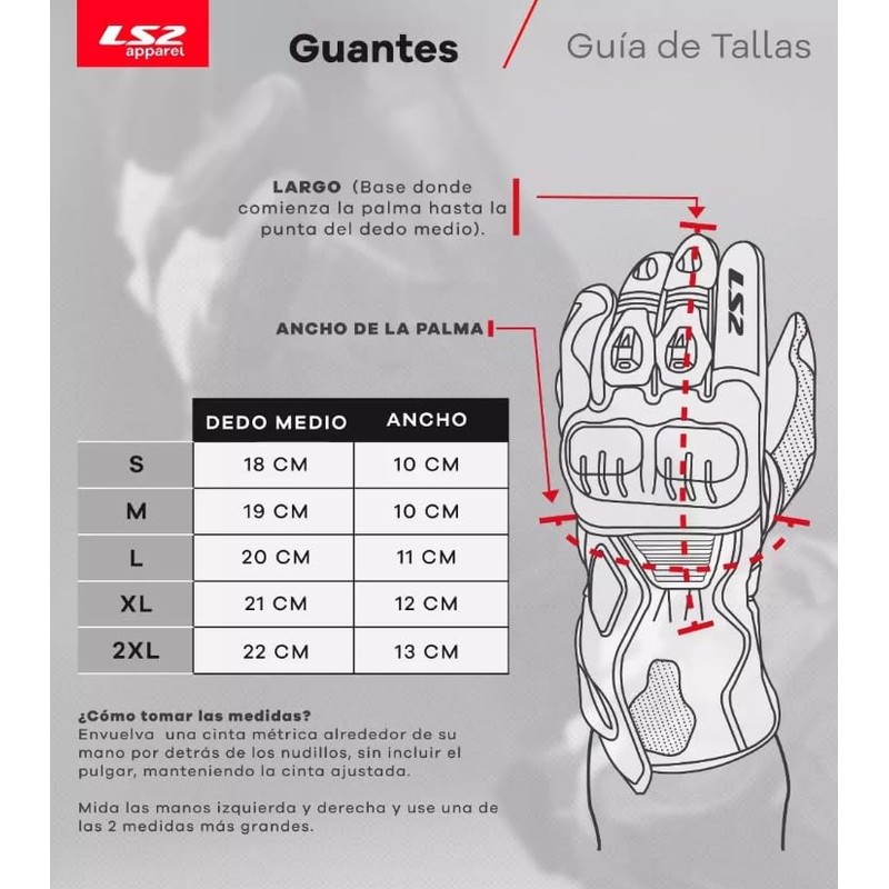 LS2 Guantes de Motociclista Vel Silva Textil, Táctiles, con Protectores