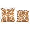 Giraffe animal print pattern Throw Pillow