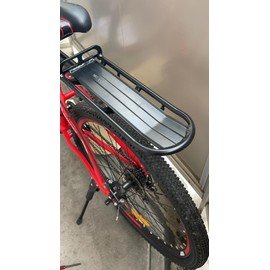 Bike Rear Rack Retractable Aluminum Alloy Bicycle Cargo Rack Mount Cycle Luggage Carrier Rear Seat Post Rack, Max Weight 22lb