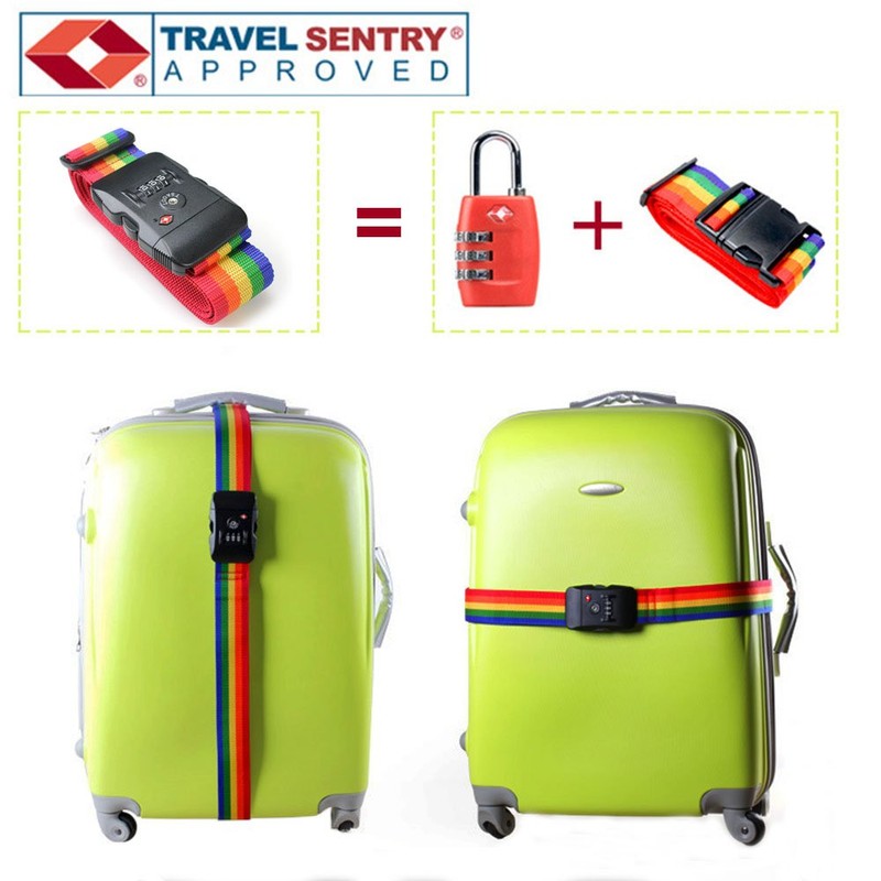 onecreation Gepäckspanner Koffer Gürtel TSA verstellbar Reise Gepäck Verpackung Gürtel