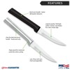 RADA Cutlery Heavy Duty Paring Knife, Black Handle, Pack of