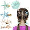 Tyqour 5 Pcs Shell Pearl Starfish Hair Clip Set for