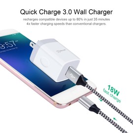 USB C Fast Charger Compatible LG Stylo 4 5 6, LG G5 G6 G7 G8 G8X V20 V30 V40 V50 V60 ThinQ, LG Velvet 5G, Wing 5G, LG K51 K52 K61 K62 K71 K92 K42 K41S K51S (2020/2021) Phone