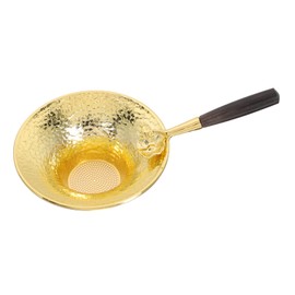 Ipetboom Copper Tea Strainer with Delicate Handle Creative Flower Shape Tea Infuser Copper and Easy to Clean for Home Brewing and Gifting