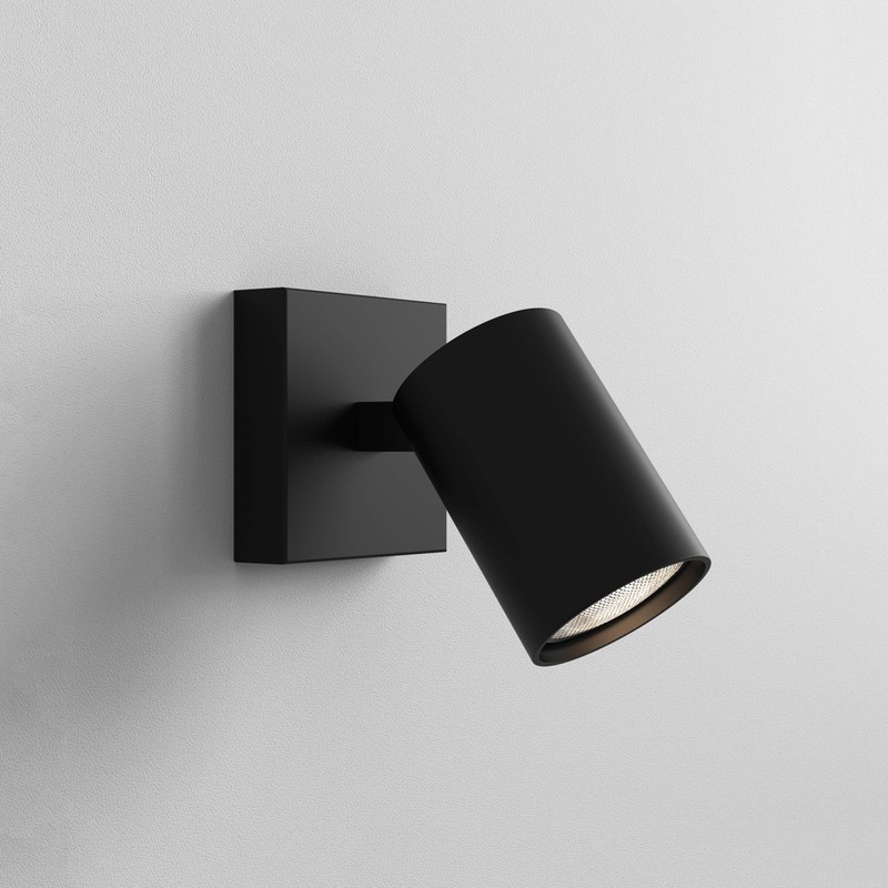 Astro Ascoli Single Indoor Spotlight (Matt Black), GU10 Lamp, Designed