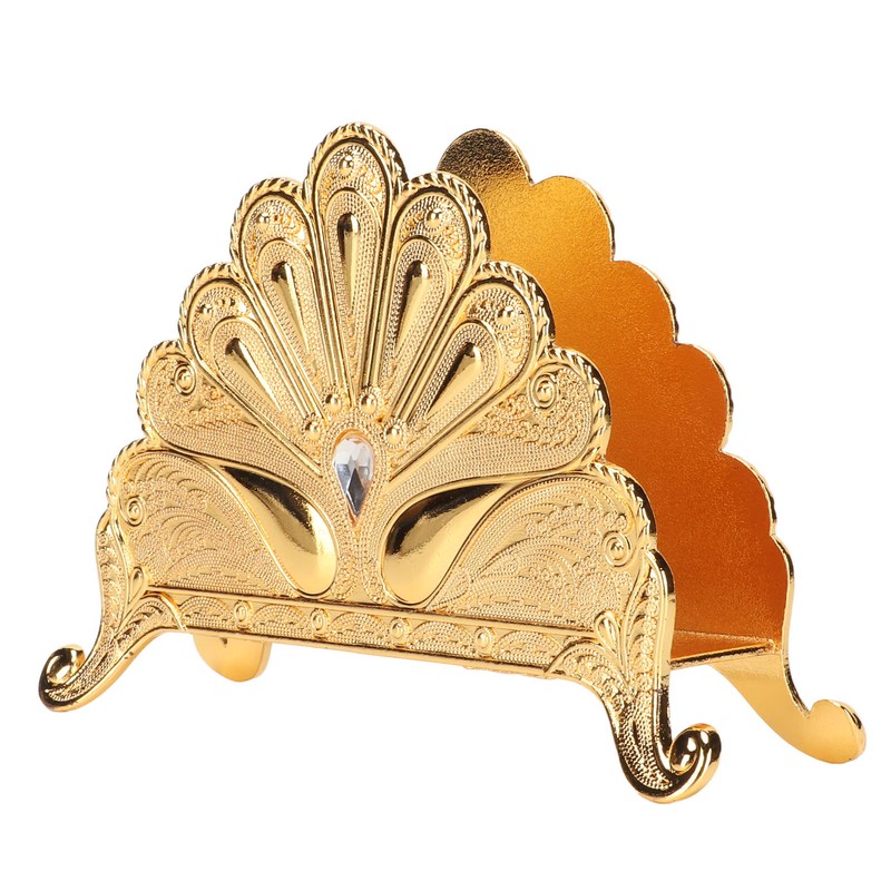 Napkin Holder Classical Metal Peacock Embossed European Style Table Tissue