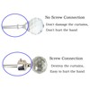BlueXP 2 Pack Metal Curtain Holdback Hook Crystal Ball U-Form