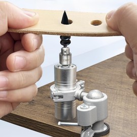 BAUSATZ Leather Polishing Machine, Leather Edge Burnishing Machine, Electric Leather Edge Burnisher Polisher Tool 10pcs Leather Burnisher Bits, Adjustable Speed (0-24000RPM) Polishing Grinding Machine