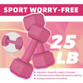 ZTTENLLY Dumbbell Hand Weight Sets 5/10/15/20/25/36lbs - 5 Colors Options - Exercise & Fitness Free Weights for Women & Men Home Gym Equipment Workouts Strength Training