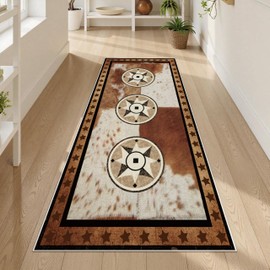 Tiger Stripe Hallway Washable Rugs 2.7x8ft Animal Print Running Rug for Bedroom Faux Fur Running Carpet, Animal Fur for Entry Door, Living Room, Bedroom Non-Slip Floor Mats Home Decoration