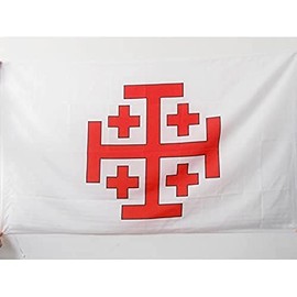 AZ FLAG - Flagge Orden Vom Heiligen Grab Zu Jerusalem - 150x90 cm - Ossh Fahne 90 x 150 Cm Scheide Für Mast - Flaggen