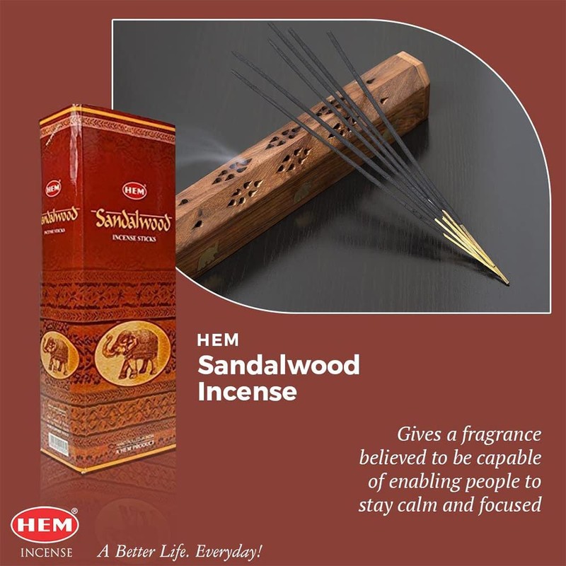 Hem Lavender & Sandalwood Incense Sticks (Pack of 2 Boxes)