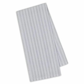 Design Imports Silver Metallic Stripe Dishtowel from Design Imports 18 x 28" 100% Cotton