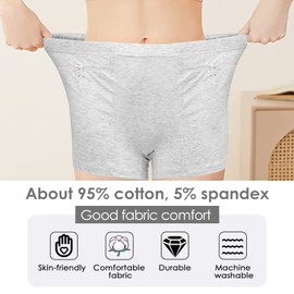 ANLINKSHINE Women's Underwear with Secret Pockets Panties, 2 Packs Travel Boxers with Secret Pocket, Money Belt for Travel Women Hidden (Gray) - XS Size